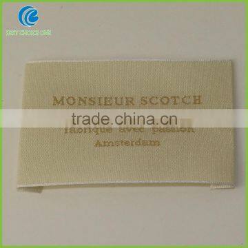 China Shenzhen Label Manufacturer Casual Garment Woven Clothing Main/Care/Size Label For T-Shirt Private Label photo-4