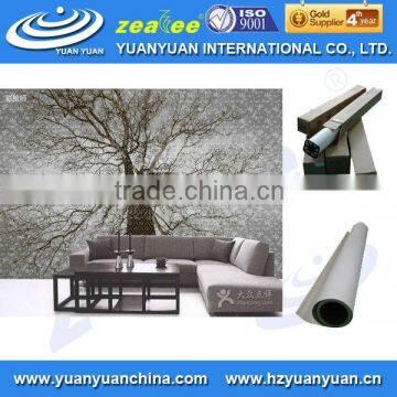 Eco solvent plastic coated wallpaper for interior decoration