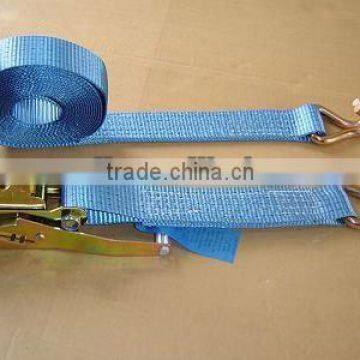 polyester webbing Ratchet straps with hooks / swan hooks / double J hooks