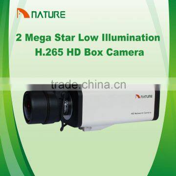 H.265 2 Megapixel 1/1.8' Sony CMOS Starlight Low Illumination NetWork HD Box CCTV IP Camer ,Day&Night support SD Card low Lux