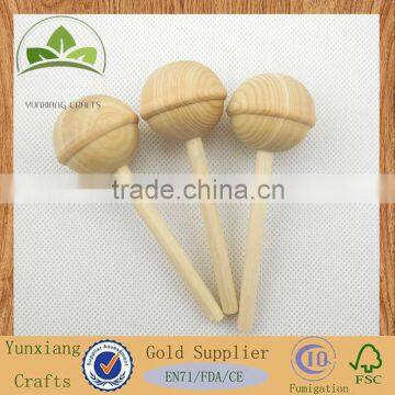 natural wooden ball with beautiful wood grain for aromatherapy diffuser