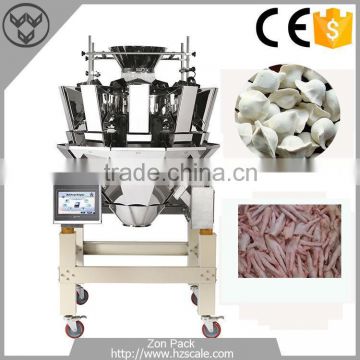 10-500g Frozen Food 10 Heads Multihead Weigher Chicken Wing Weighing Scale