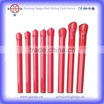 Tapered drill rods Tungsten H22*108mm Integral Drill Rods drill pipe