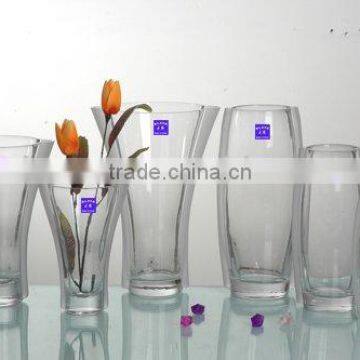 transparent delicate glass vase