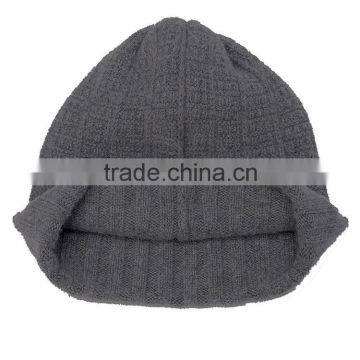 2016 Cashmere Rib Knitting Slouch Beanie Winter Hat Man photo-3