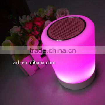 Cheap and fine wireless bluetooth speaker with colorful LED light smart music light music player