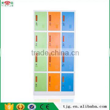 Taiwan 4 Tier 12 Door Industrial Metal Lockers Supplier TJG-MC8540