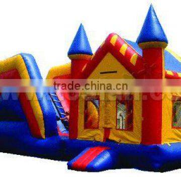 customized inflatable combo bouncer,jumping castle with slide A3020
