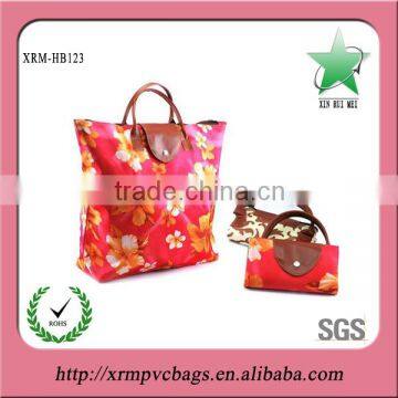 Foldable satin shopping bag for women