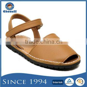 Choozii 2016 New Arrival Camel Brown Leather Sandals for Girls