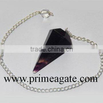 Banded Purple Flourite pendulum for metaphysical healing