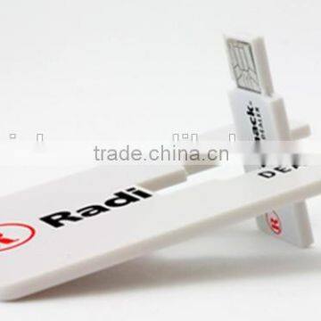 Best selling usb tv card, custom logo printing credit card shape usb memory stick, 2014 hot Custom bank card reader usb