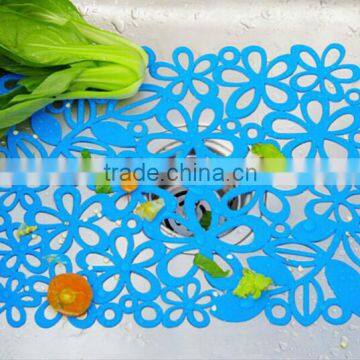 PVC Kitchen Sink Mat,Flower Sink Mat