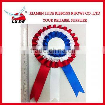 Sports Meeeting Used 3 Tails Ribbon Rosette photo-1