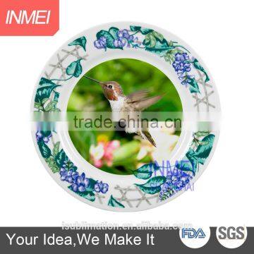 high quality 8" rim plate with design-, sublimation, dinner plates