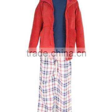 Kevince boys 3pcs set pyjama set jersey + polar fleece OEM factory directly