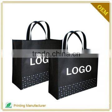 2016 Wholesale High Level Custom Made Black Card Kraft Paper Shopping Bag With Custom Logo