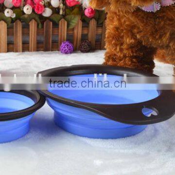 collapsible silicone pet food bowl , pet feeder