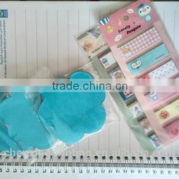 Custom Cloudy Die Cut Sticky Notes Cartoon Memo pad With Paper Card