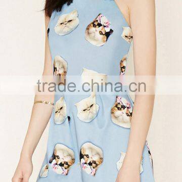 Pets Printing Pattern Casual Beach Shorts Jumpsuit Rompers For Lady photo-5