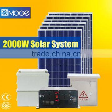 Moge 2kva solar system price with 2kw luxury configuration