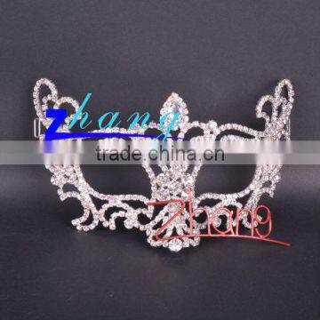 Desinger rhinestone pageant wedding mask