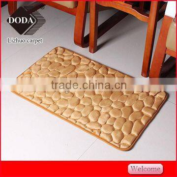 Stone Flannel Anti-slip Pvc Memory Foam Microfiber Bath Mat