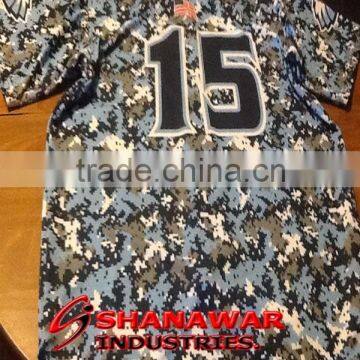 Full Camo Sublimation Baseball Jersey