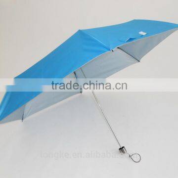 19"*6K Shining Silver Coating 3 Fold Pencil Pocket Umbrella photo-2