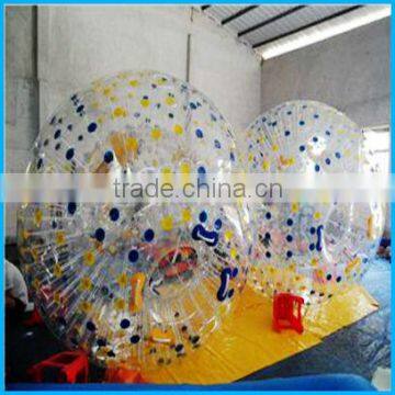 TPU color dots inflatable zorb ball