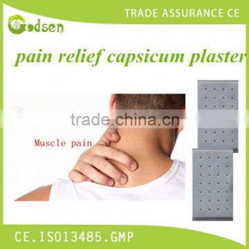 2016 free sample china supply Top Grade Sterile Medical Capsicum Plaster/pain relieving patch