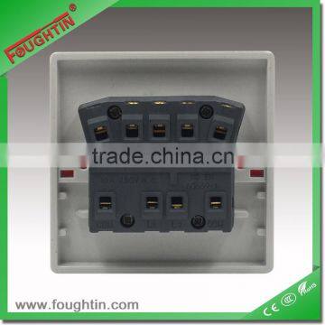 3G 2W White Color Electrical Switches Home Wall Plastic Push Button Switch