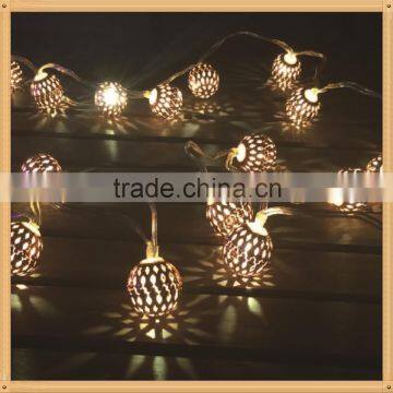 high quality LED Christmas light for XMAS tree decoration metal ball string light