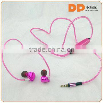 Colorful wired earphone oem brand logo sport ear shell available high quality EL earphone