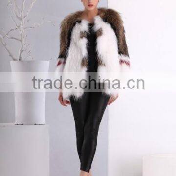 European style knitted racoon fur coat for women RC02