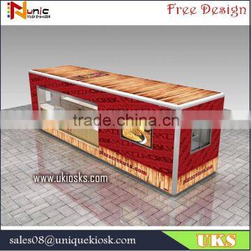 Fashionable and Popular Fast Food Kiosk, / Snack Kiosk / Pizza Kiosk Design for Outdoor Used