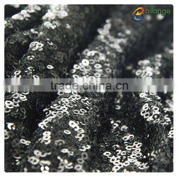 china cheap wholesale 9mm paillette fabric embroidery sequin fabric for evening dress