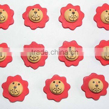 Wooden fridge magnet lion sticker for promotion handmade lion magnet decoration