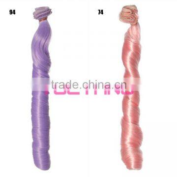 25cm Orange Single Weft Hair Extension for DIY photo-2