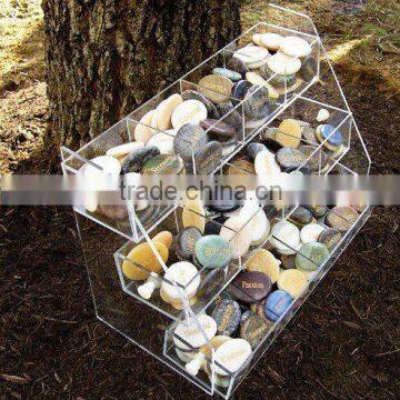 Engraved Acrylic Marble Energy Stones Display