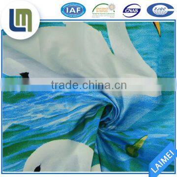 High quality bedding hometextile swan design blue home textile fabric