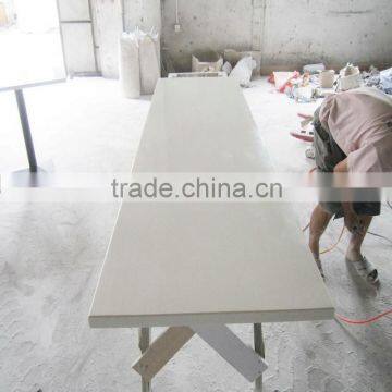 Simble Counter for Fast Food , Solid Surface Table Top With Stainless Table Base photo-6