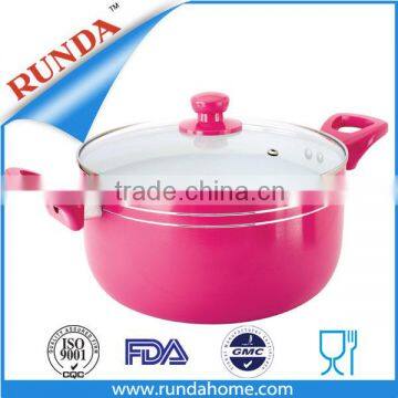 Non-stick pink cookware stockpot