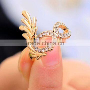 Sex Women Crystal Diamante Alloy Mask Rings photo-4