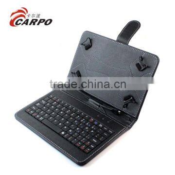 usb wired leather case with keyboard for 9.7 inch tablet pc