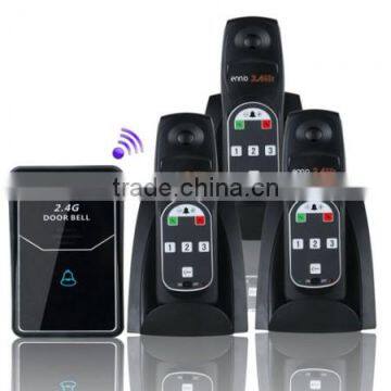 2.4G Digital Wireless Intercom System Door Bell Wireless Remote Unlock 3 Indoor