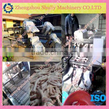 Stainless steel automatic Chicken paw cutting machine with working table 0086-15838059105