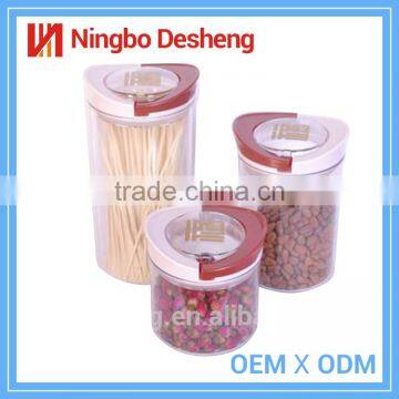 Plastic airtight tea canister food storage box container