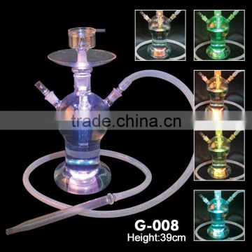 wholesale glass hookah shisha with LED