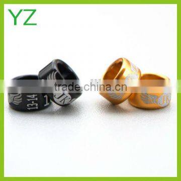 2017 Personalized Rings By Own Logo Printed Pigeon Fancy Rings Logo tongue ring